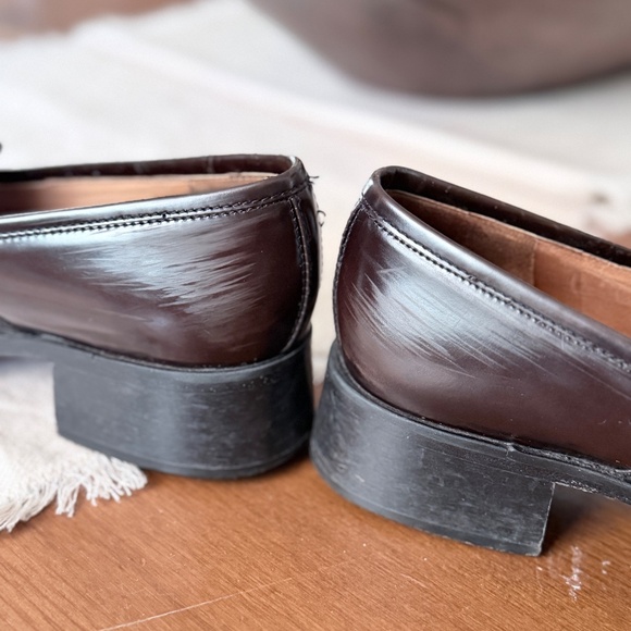 COACH | Vintage 1990s Leather Loafers with Block Heel Size 8M - Picture 10 of 11